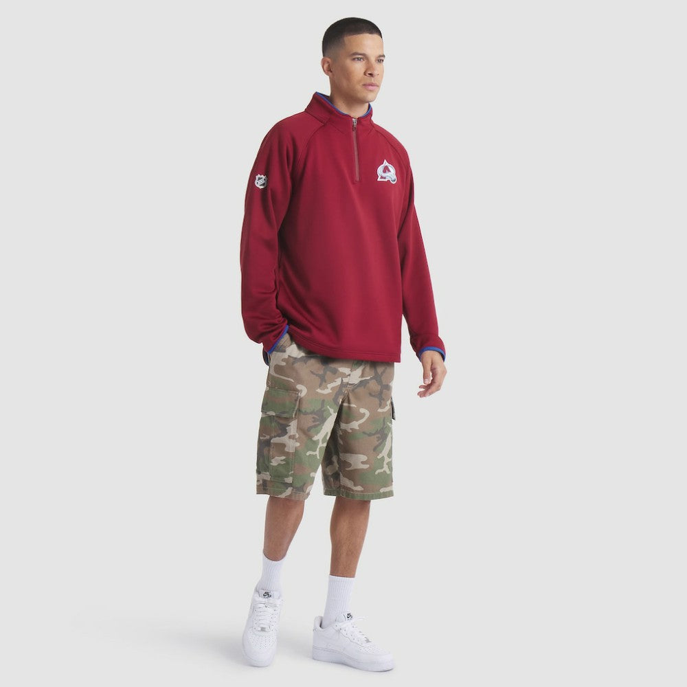 Colorado Avalanche Fanatics Authentic Pro Rink Raglan Quarter-Zip Pullover Discount