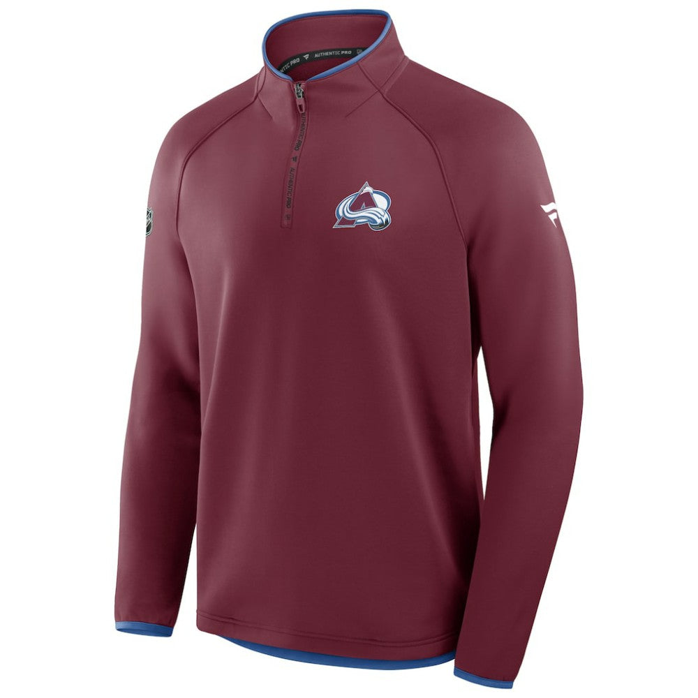Colorado Avalanche Fanatics Authentic Pro Rink Raglan Quarter-Zip Pullover Discount
