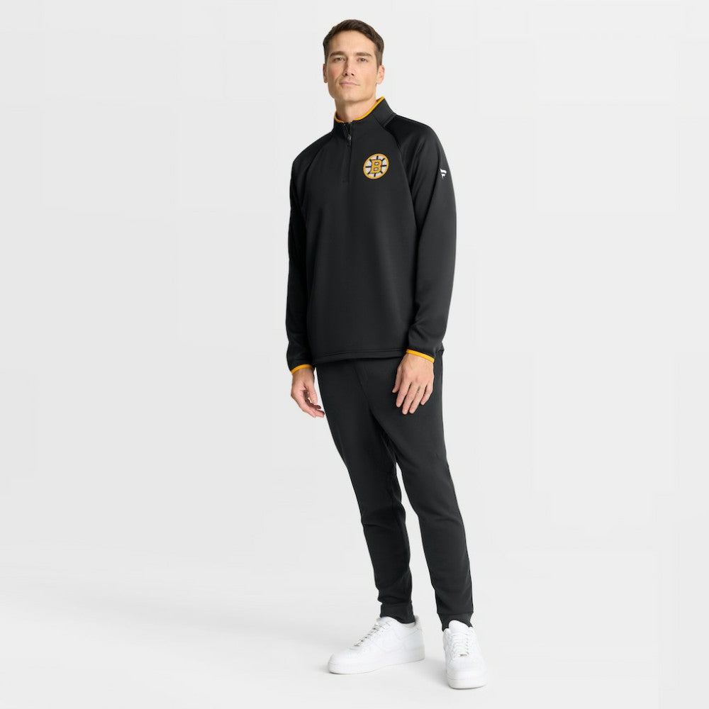 Boston Bruins Fanatics Authentic Pro Rink Raglan Quarter-Zip Pullover On Sale