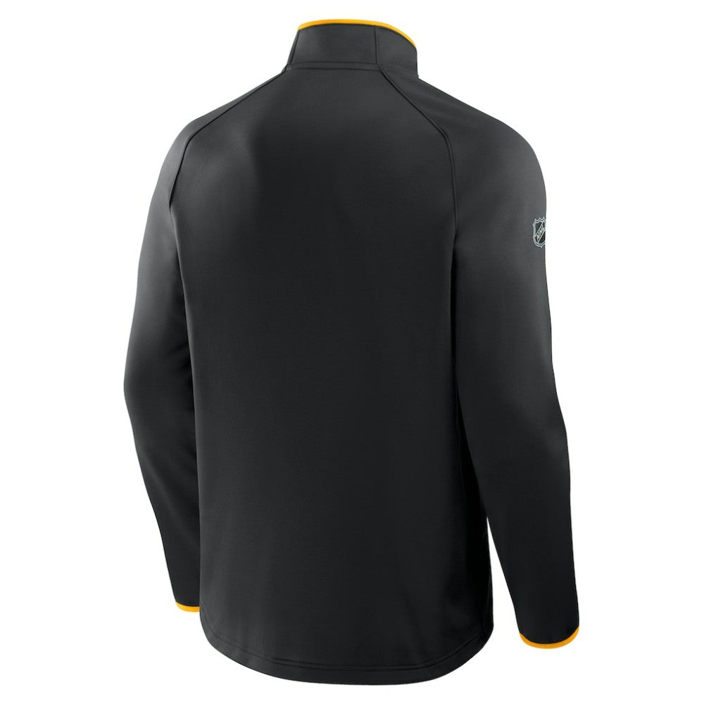 Boston Bruins Fanatics Authentic Pro Rink Raglan Quarter-Zip Pullover On Sale