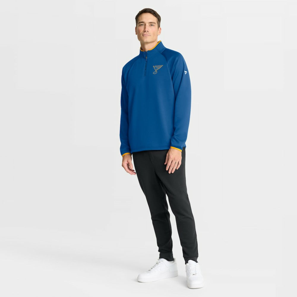 St. Louis Blues Fanatics Authentic Pro Rink Raglan Quarter-Zip Pullover Sale
