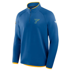 St. Louis Blues Fanatics Authentic Pro Rink Raglan Quarter-Zip Pullover Sale