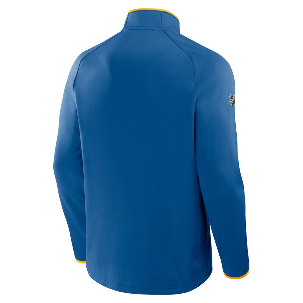 St. Louis Blues Fanatics Authentic Pro Rink Raglan Quarter-Zip Pullover Sale