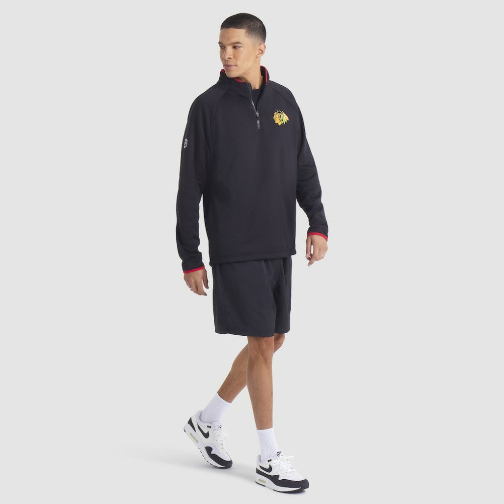 Chicago Blackhawks Fanatics Authentic Pro Rink Raglan Quarter-Zip Pullover Online