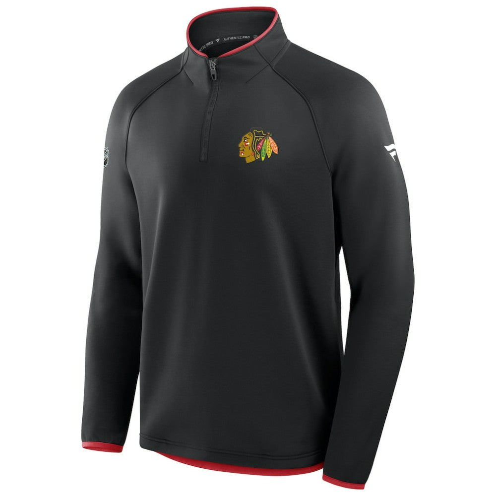 Chicago Blackhawks Fanatics Authentic Pro Rink Raglan Quarter-Zip Pullover Online