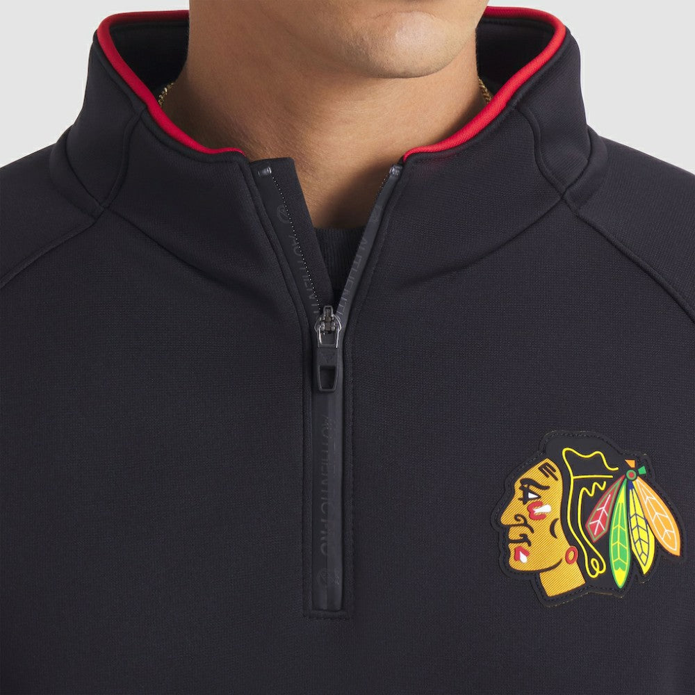 Chicago Blackhawks Fanatics Authentic Pro Rink Raglan Quarter-Zip Pullover Online