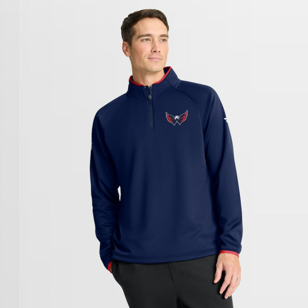 Washington Capitals Fanatics Authentic Pro Rink Raglan Quarter-Zip Pullover For Sale
