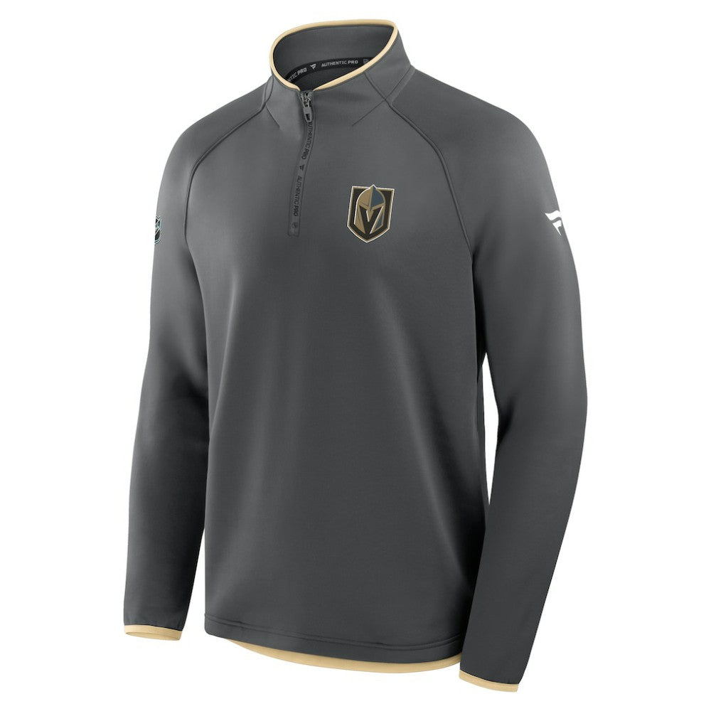 Vegas Golden Knights Fanatics Authentic Pro Rink Raglan Quarter-Zip Pullover Outlet