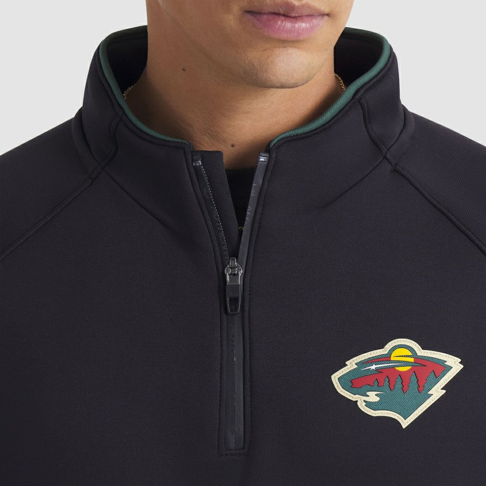 Minnesota Wild Fanatics Authentic Pro Rink Raglan Quarter-Zip Pullover Sale