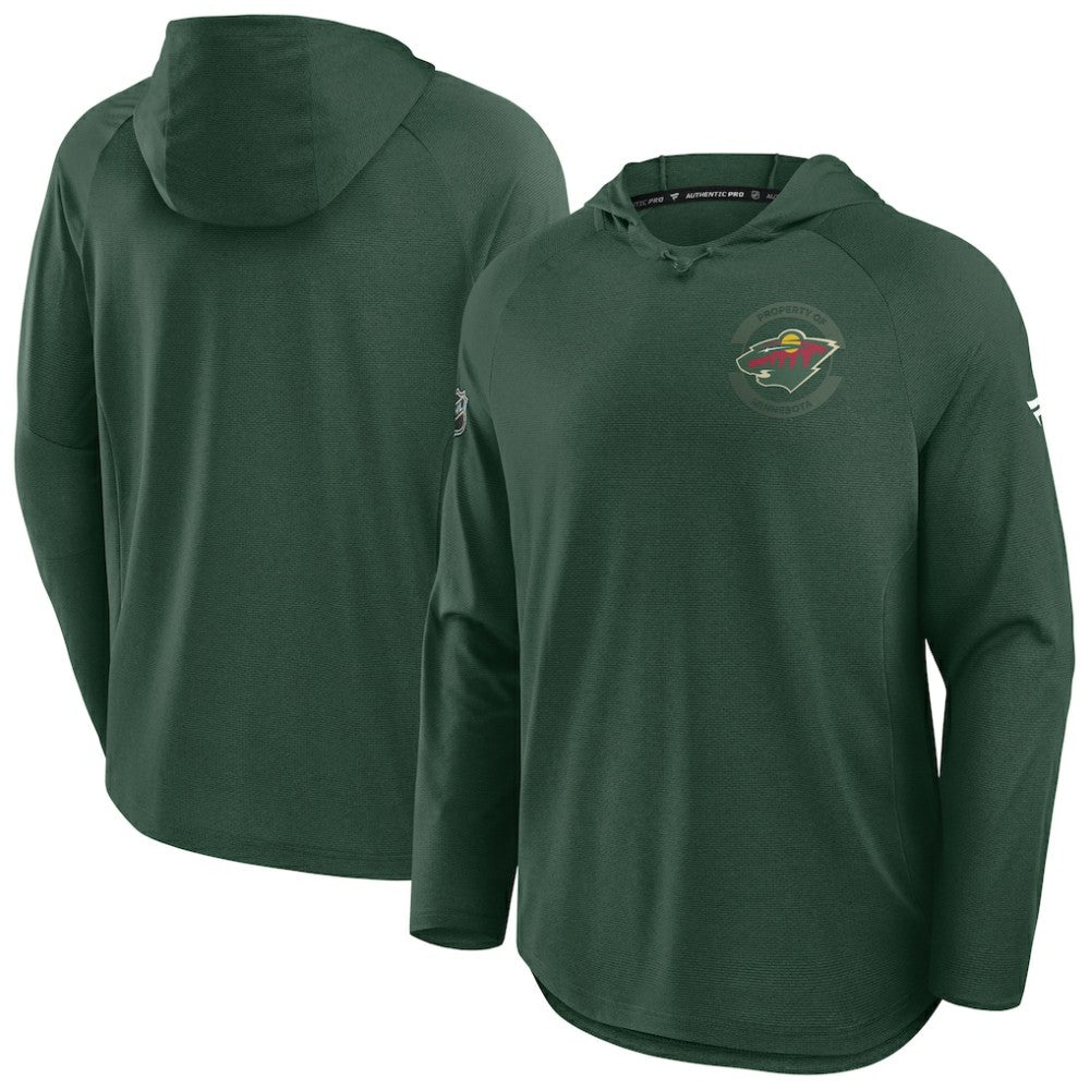 Minnesota Wild Fanatics Authentic Pro Rink Hoodie Sale