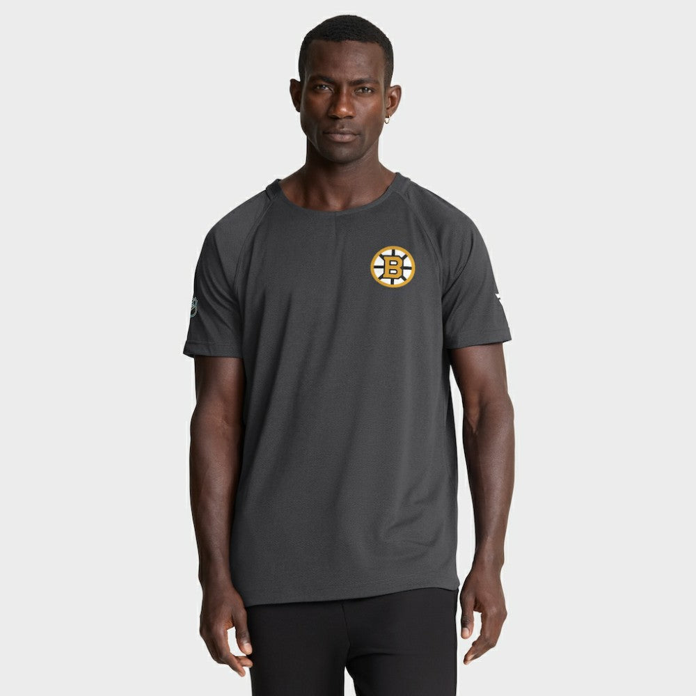 Boston Bruins Fanatics Authentic Pro Rink Raglan Performance T-Shirt On Sale
