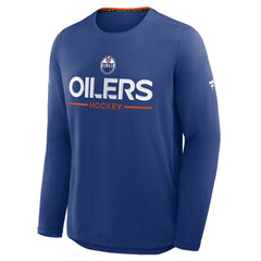 Edmonton Oilers Fanatics Authentic Pro Rink Tech Long Sleeve T-Shirt For Sale