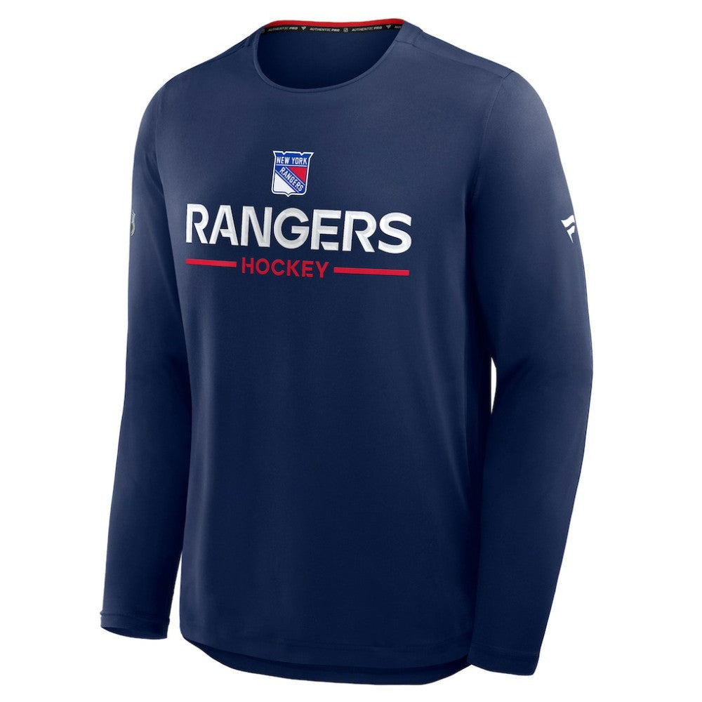 New York Rangers Fanatics Authentic Pro Rink Tech Long Sleeve T-Shirt Outlet