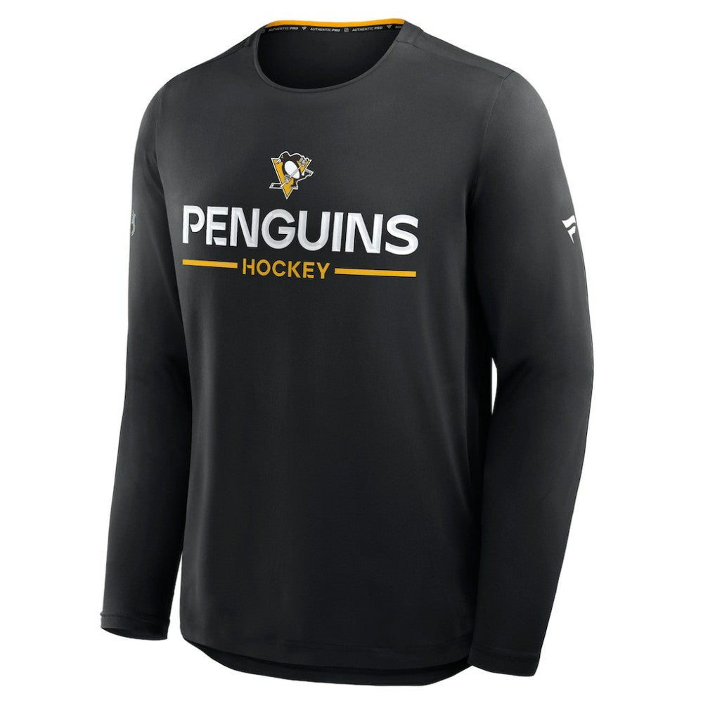 Pittsburgh Penguins Fanatics Authentic Pro Rink Tech Long Sleeve T-Shirt For Sale