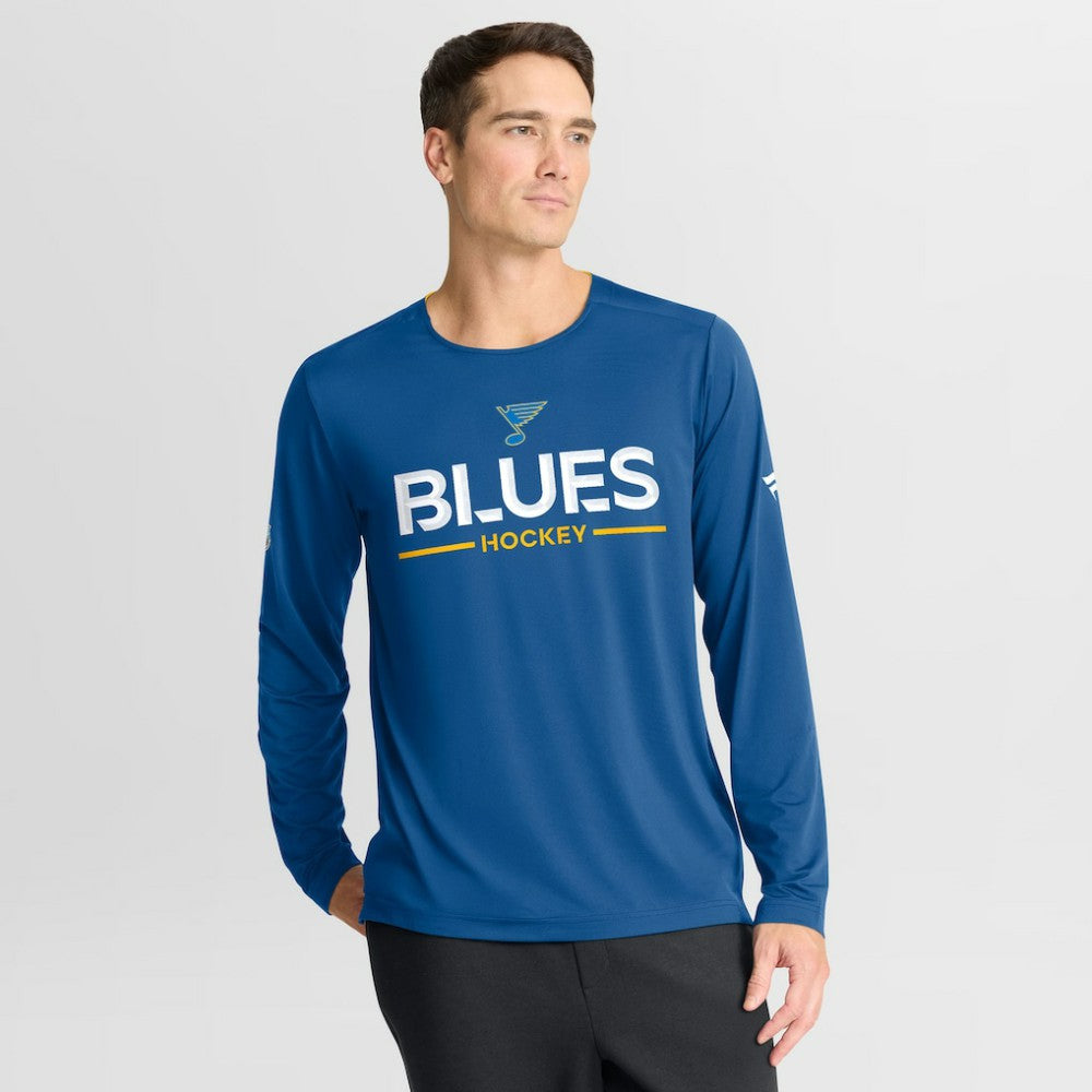 St. Louis Blues Fanatics Authentic Pro Rink Tech Long Sleeve T-Shirt Sale