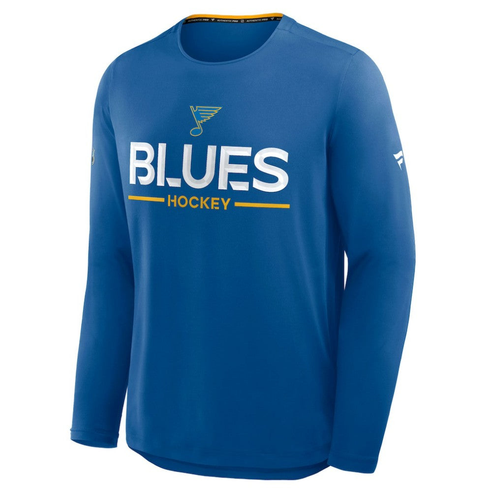 St. Louis Blues Fanatics Authentic Pro Rink Tech Long Sleeve T-Shirt Sale