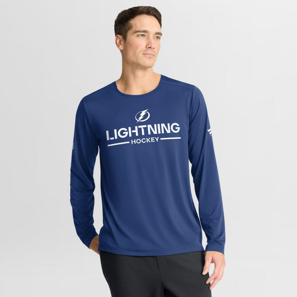 Tampa Bay Lightning Fanatics Authentic Pro Rink Tech Long Sleeve T-Shirt Sale