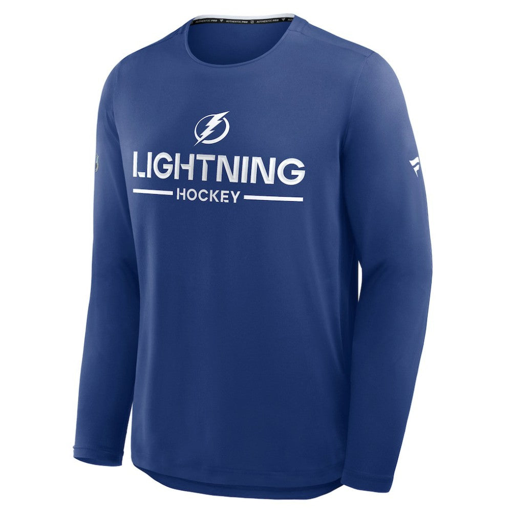 Tampa Bay Lightning Fanatics Authentic Pro Rink Tech Long Sleeve T-Shirt Sale