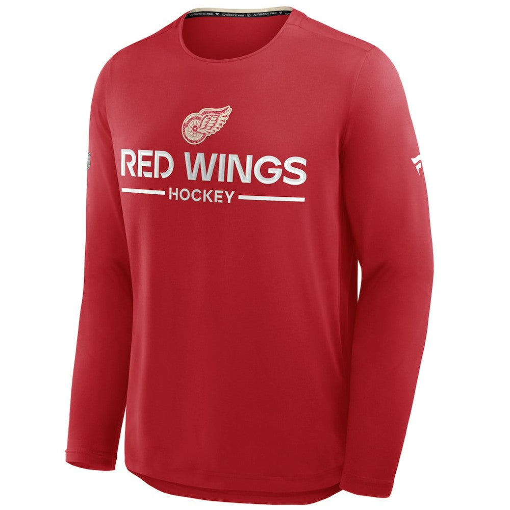 Detroit Red Wings Fanatics Authentic Pro Centennial Rink Tech Long Sleeve T-Shirt Discount