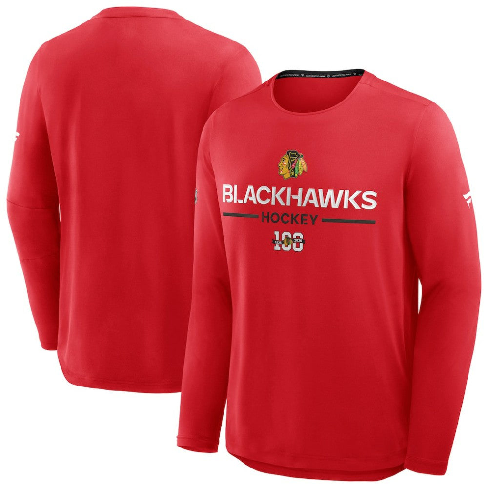 Chicago Blackhawks Fanatics Authentic Pro Centennial Rink Tech Long Sleeve T-Shirt Online
