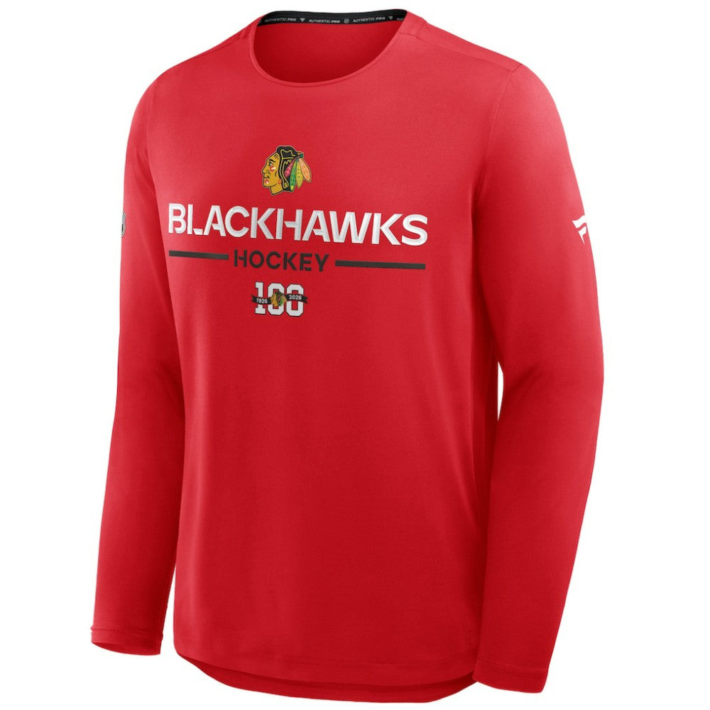 Chicago Blackhawks Fanatics Authentic Pro Centennial Rink Tech Long Sleeve T-Shirt Online