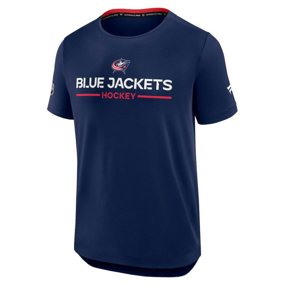 Columbus Blue Jackets Fanatics Authentic Pro Rink Tech T-Shirt Sale