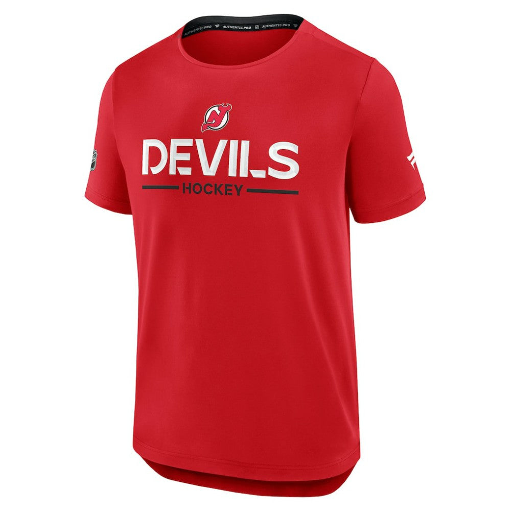 New Jersey Devils Fanatics Authentic Pro Rink Tech T-Shirt Discount