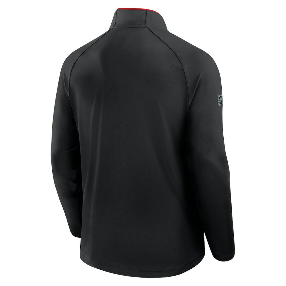 Calgary Flames Fanatics Authentic Pro Rink Training Quarter-Zip Pullover On Sale