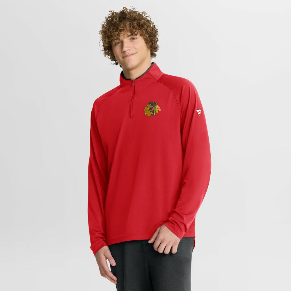 Chicago Blackhawks Fanatics Authentic Pro Rink Training Quarter-Zip Pullover On Sale