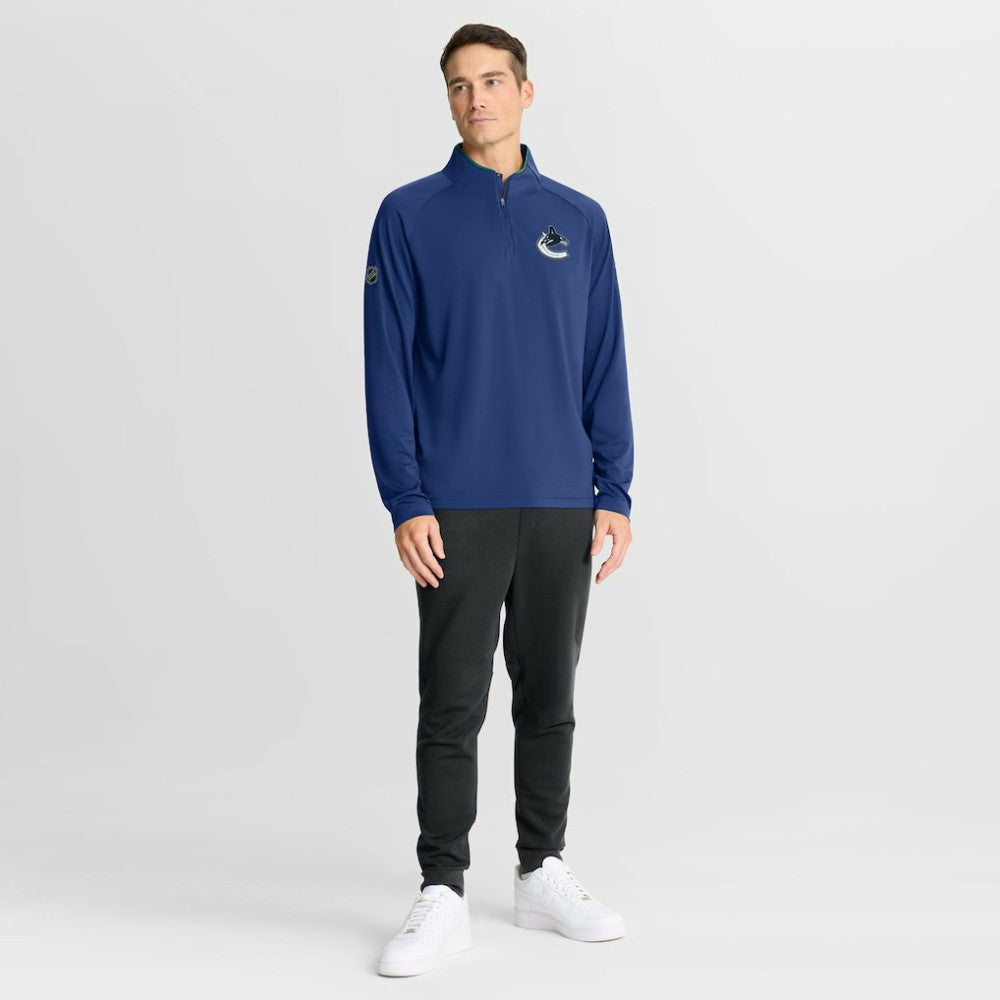 Vancouver Canucks Fanatics Authentic Pro Rink Training Quarter-Zip Pullover For Sale