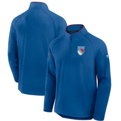 New York Rangers Fanatics Authentic Pro Rink Training Centennial Raglan Quarter-Zip Pullover Sale