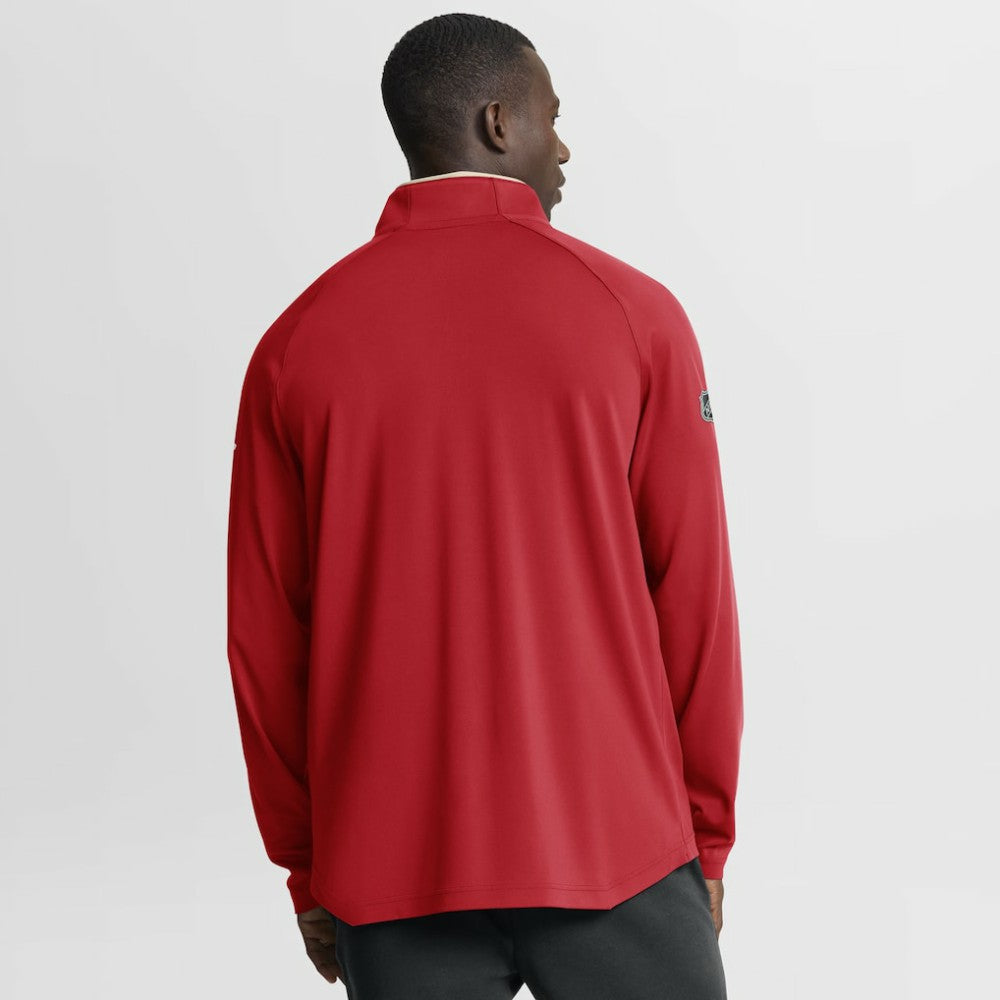 Detroit Red Wings Fanatics Authentic Pro Rink Training Centennial Raglan Quarter-Zip Pullover On Sale