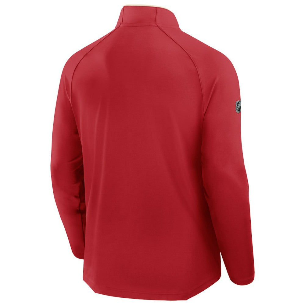 Detroit Red Wings Fanatics Authentic Pro Rink Training Centennial Raglan Quarter-Zip Pullover On Sale