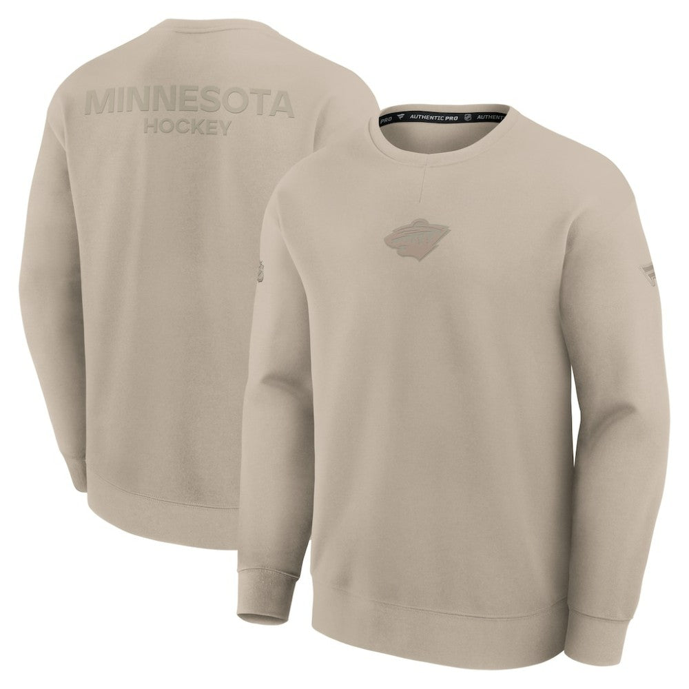 Minnesota Wild Fanatics Authentic Pro Road Tri-Blend Sweatshirt Outlet