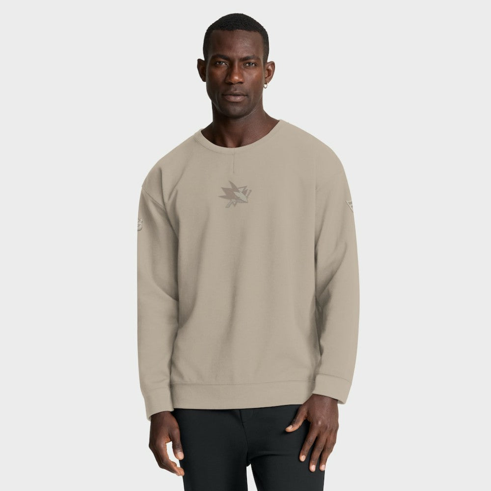 San Jose Sharks Fanatics Authentic Pro Road Tri-Blend Sweatshirt Outlet