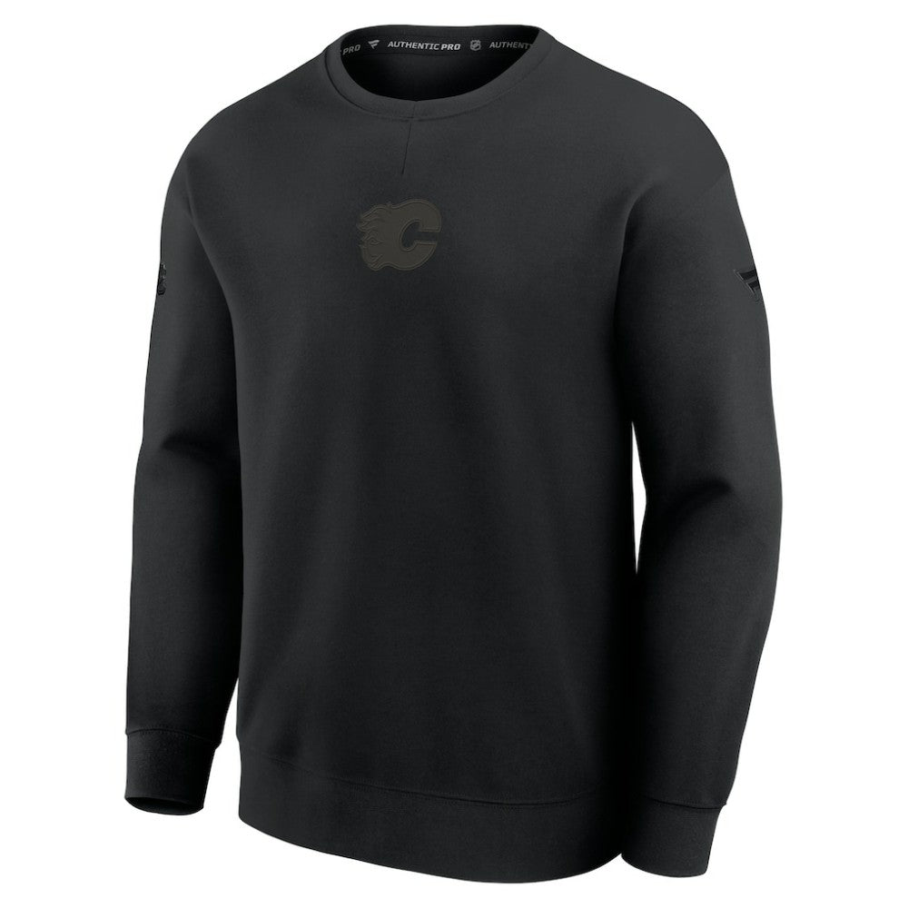 Calgary Flames Fanatics Authentic Pro Road Tri-Blend Sweatshirt Online