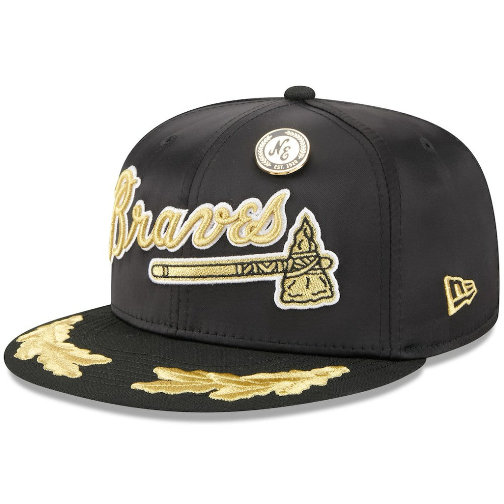 Atlanta Braves New Era 2025 59FIFTY Day Gold Leaf 59FIFTY Fitted Hat | MLB For sale