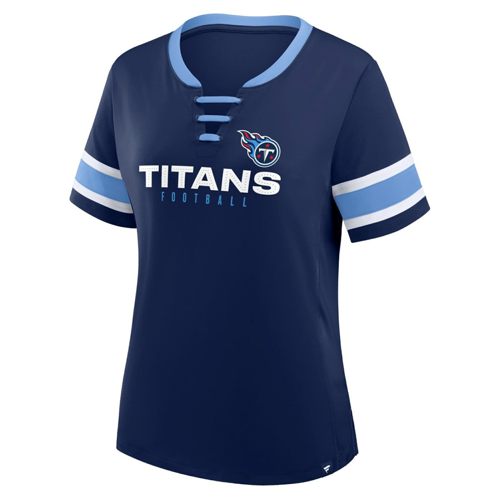 Tennessee Titans Fanatics Women's Redzone Draw Play Athena Lace-Up T-Shirt
