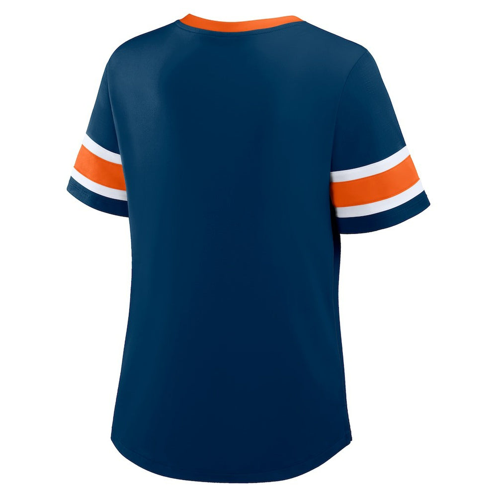 Chicago Bears Fanatics Women's Redzone Draw Play Athena Lace-Up T-Shirt