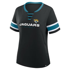 Jacksonville Jaguars Fanatics Women's Redzone Draw Play Athena Lace-Up T-Shirt
