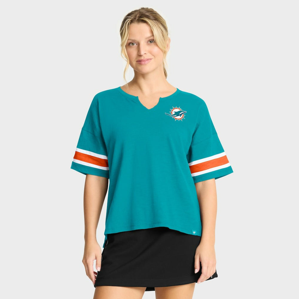 Miami Dolphins Fanatics Women's Redzone Curl Route T-Shirt