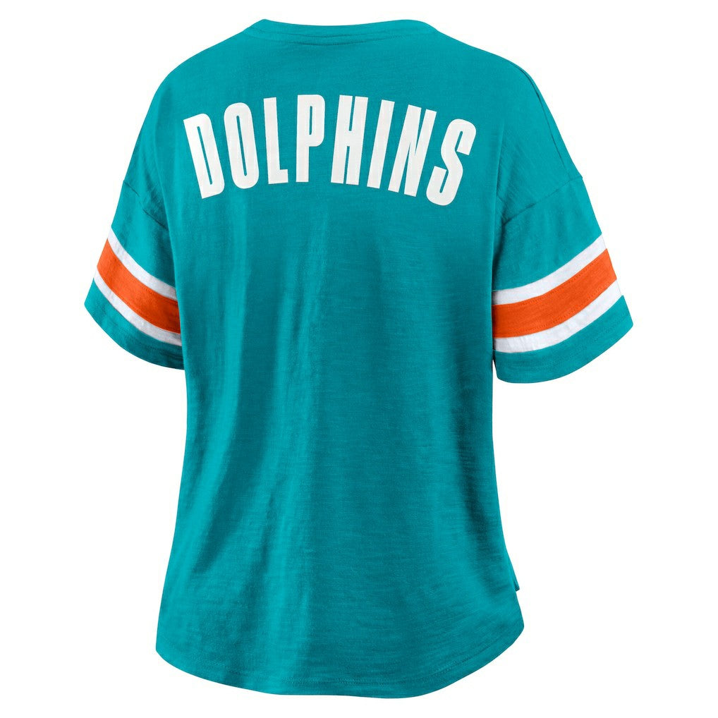 Miami Dolphins Fanatics Women's Redzone Curl Route T-Shirt