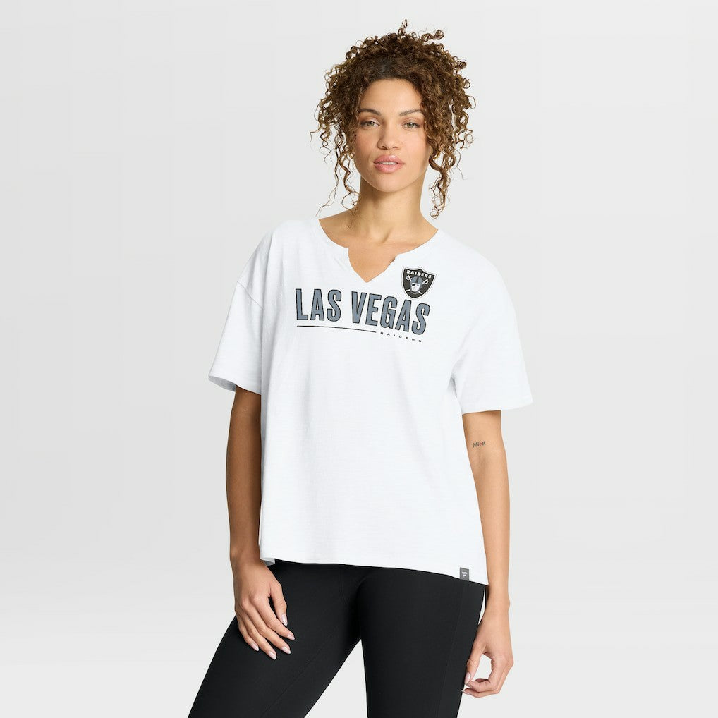 Las Vegas Raiders Fanatics Women's Redzone Slub Boxy T-Shirt