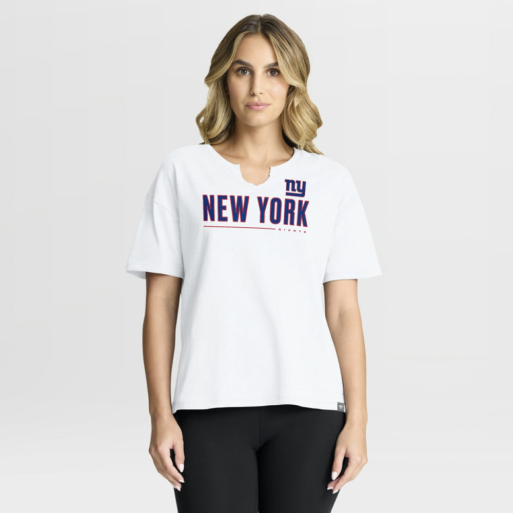 New York Giants Fanatics Women's Redzone Slub Boxy T-Shirt