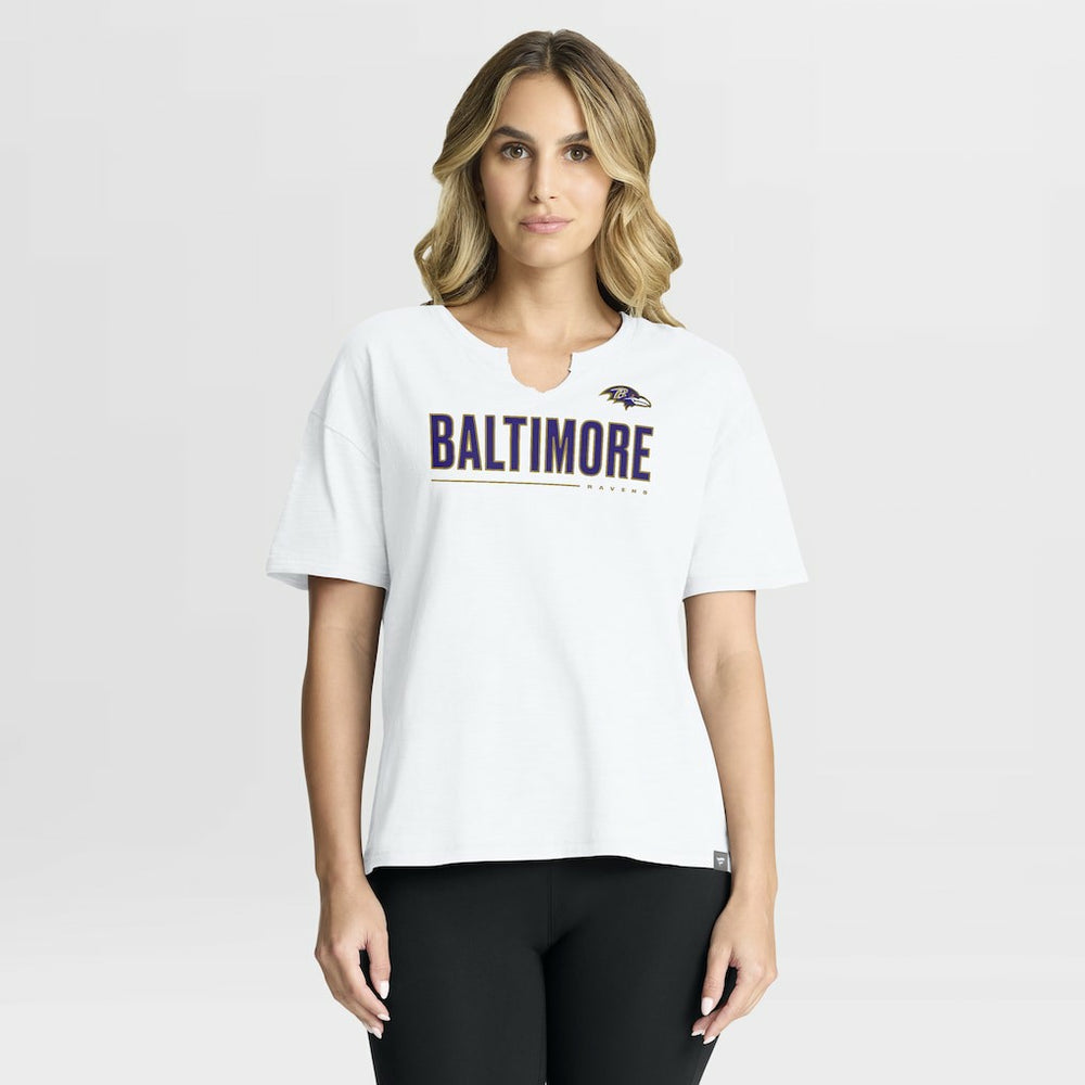 Baltimore Ravens Fanatics Women's Redzone Slub Boxy T-Shirt