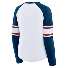 Houston Texans Fanatics Women's Redzone Blitz Package Raglan Lace-Up V-Neck Long Sleeve T-Shirt