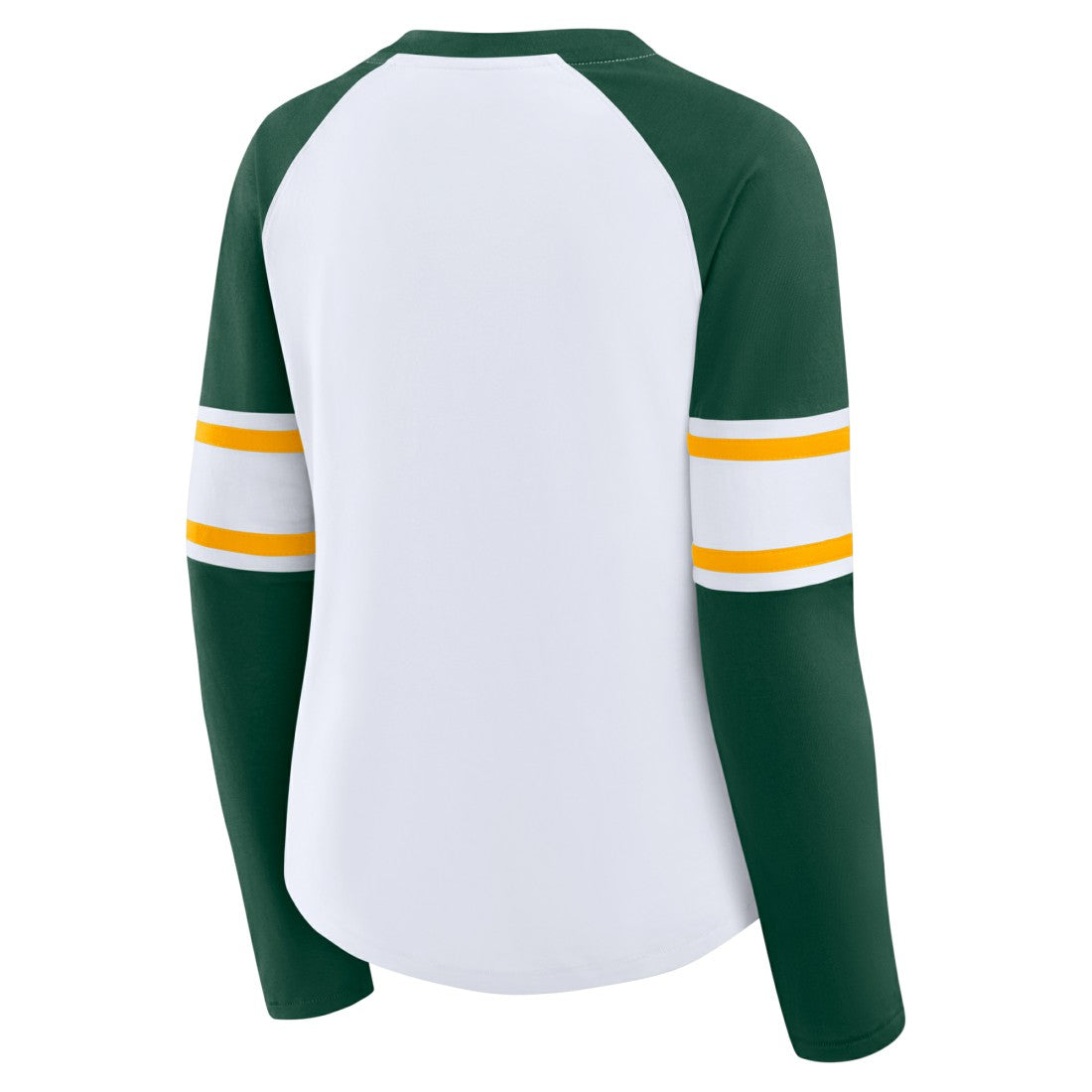 Green Bay Packers Fanatics Women's Redzone Blitz Package Raglan Lace-Up V-Neck Long Sleeve T-Shirt