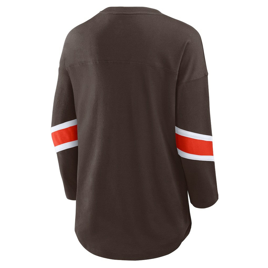 Cleveland Browns Fanatics Women's Redzone 3/4-Sleeve T-Shirt
