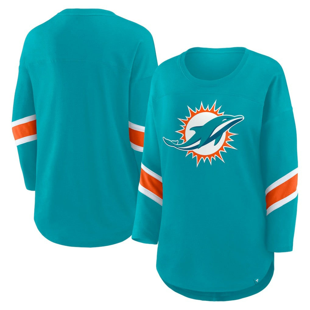 Miami Dolphins Fanatics Women's Redzone 3/4-Sleeve T-Shirt