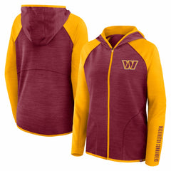 Washington Commanders Fanatics Women's Redzone End Around Pass Raglan Full-Zip Hoodie